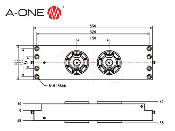 双面桥板零点定位卡盘