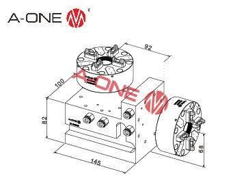 E型气动卡盘直角座