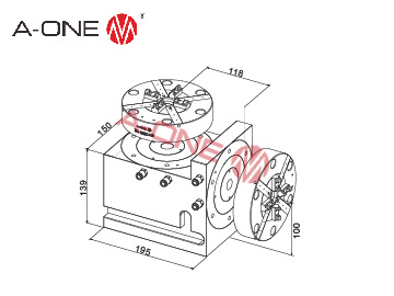 E型强力气动卡盘直角座