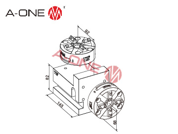 E型手动卡盘直角座