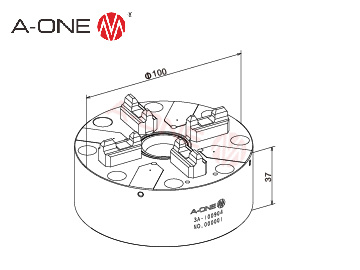 3A-100904 E型100气动卡盘