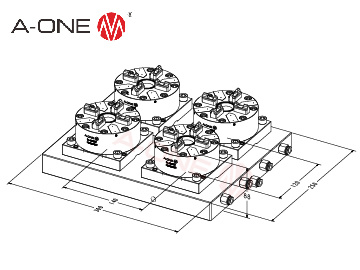 四中心100型气动卡盘
