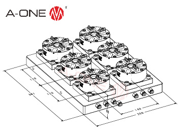 六中心100型气动卡盘
