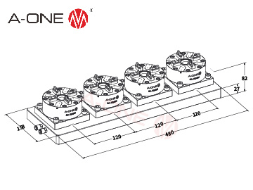 3A-100928 单列四位卡盘