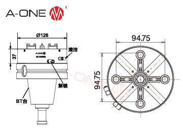 3A-100055 BT快换卡盘