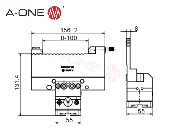 3A-200128 R型可调扁平虎钳
