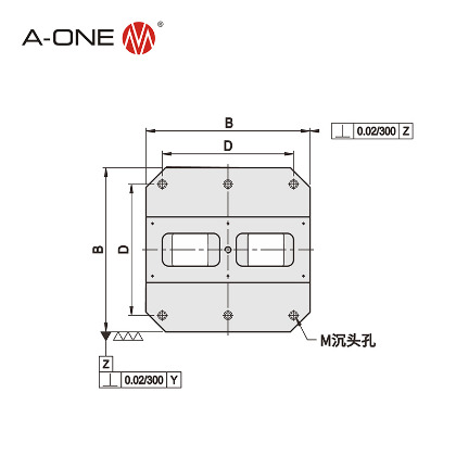 MC双面基座_3A-130010线稿图