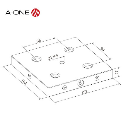 零点定位单工位板_3A-110251-2线稿图