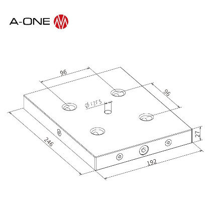 零点定位单工位板_3A-110245-2线稿图