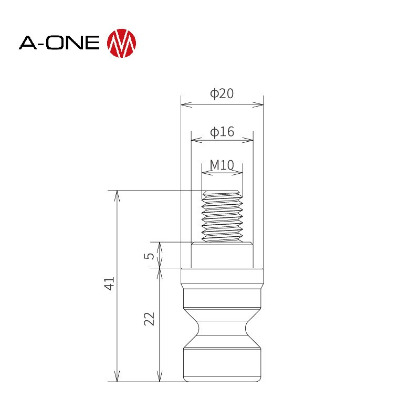 快速手动零点拉钉_3A-110194-2线稿图