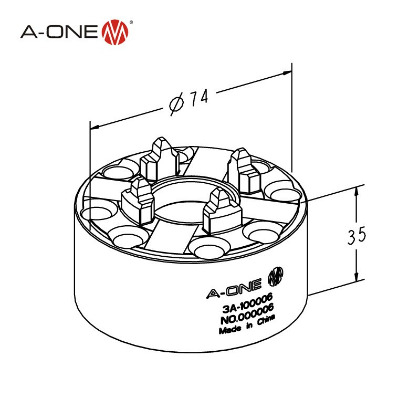 50型简易卡盘_3A-100006-2线稿图