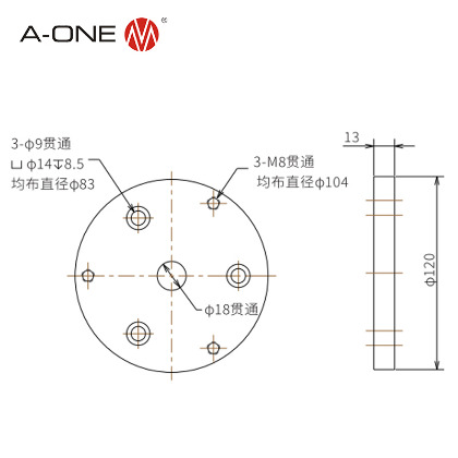 五轴台安装板、进气板2线稿图