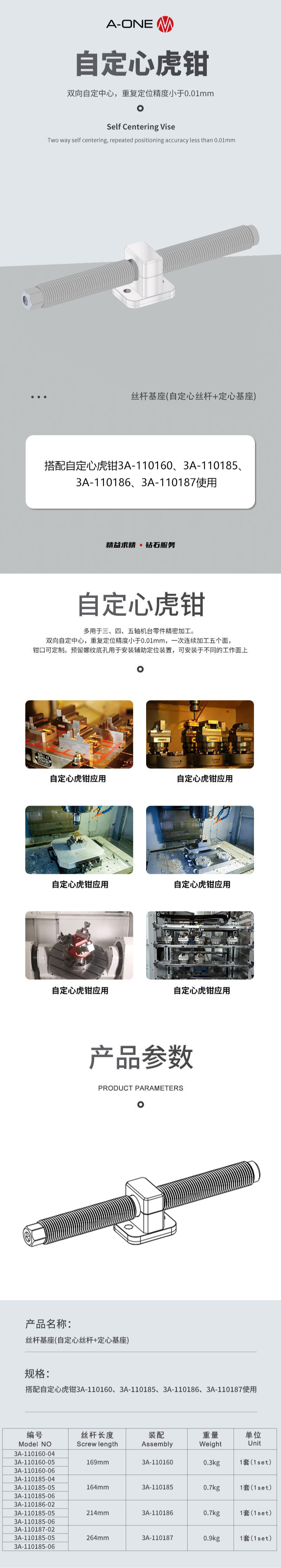 丝杆基座（自定心丝杆+定心基座）-详情