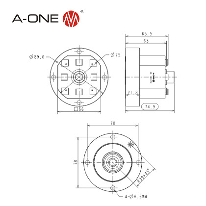 压机气动卡盘R16-2线稿图