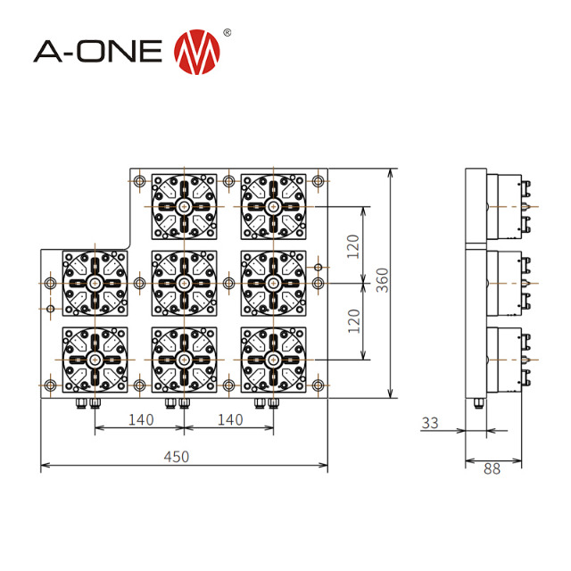 八中心100型气动卡盘