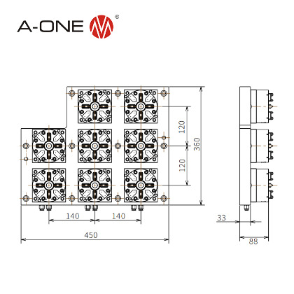 八中心100型气动卡盘