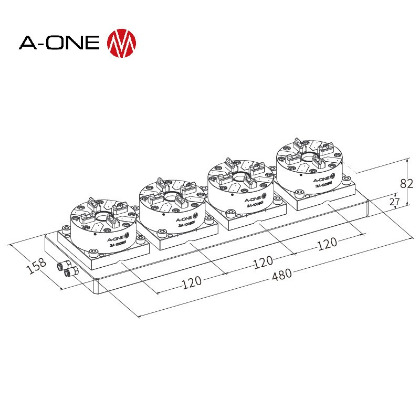 单列四位卡盘_3A-100928-2