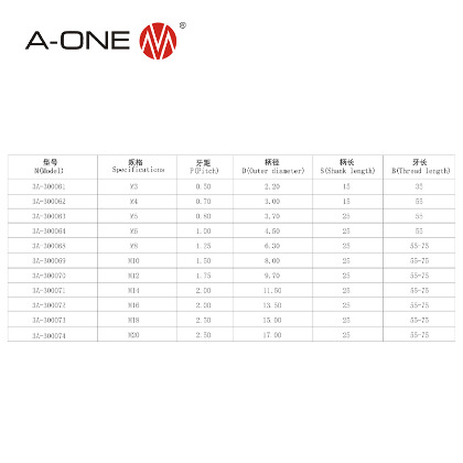 钨铜螺纹电极规格图